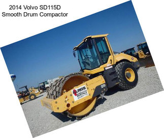 2014 Volvo SD115D Smooth Drum Compactor