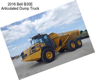 2016 Bell B30E Articulated Dump Truck