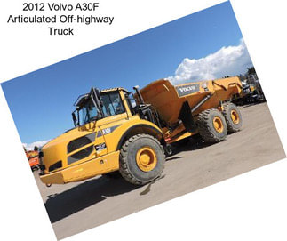 2012 Volvo A30F Articulated Off-highway Truck