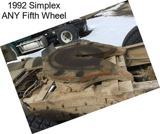 1992 Simplex ANY Fifth Wheel