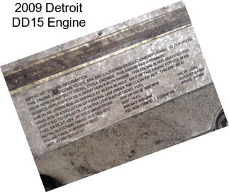 2009 Detroit DD15 Engine