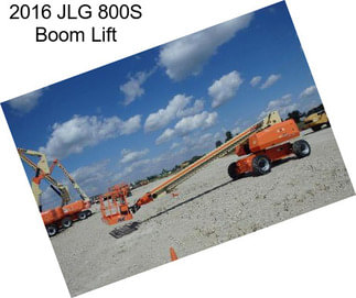 2016 JLG 800S Boom Lift