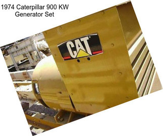 1974 Caterpillar 900 KW Generator Set