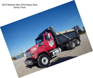 2015 Western Star 4700 Heavy Duty Dump Truck