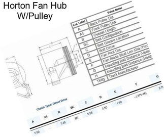 Horton Fan Hub W/Pulley