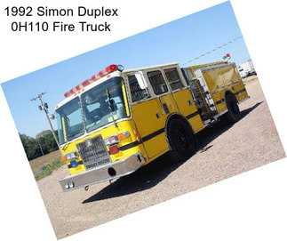 1992 Simon Duplex 0H110 Fire Truck