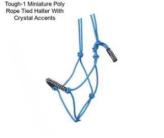 Tough-1 Miniature Poly Rope Tied Halter With Crystal Accents