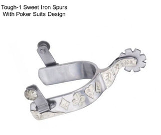 Tough-1 Sweet Iron Spurs With Poker Suits Design