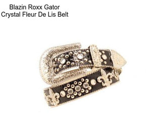 Blazin Roxx Gator Crystal Fleur De Lis Belt