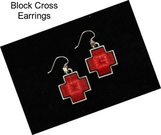 Block Cross Earrings