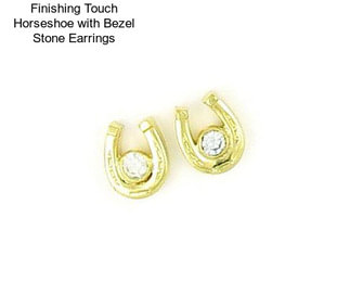 Finishing Touch Horseshoe with Bezel Stone Earrings