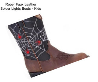 Roper Faux Leather Spider Lights Boots - Kids