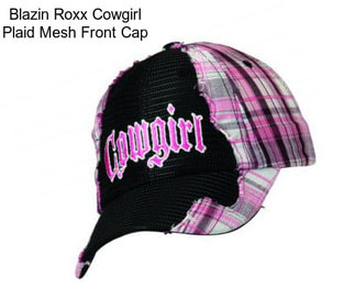 Blazin Roxx Cowgirl Plaid Mesh Front Cap