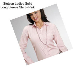 Stetson Ladies Solid Long Sleeve Shirt - Pink