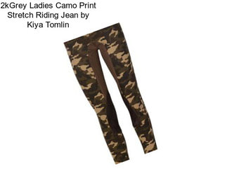 2kGrey Ladies Camo Print Stretch Riding Jean by Kiya Tomlin