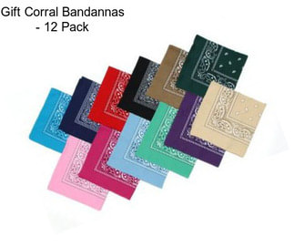 Gift Corral Bandannas - 12 Pack