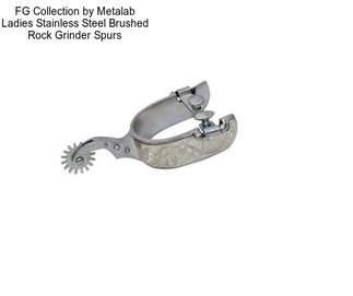 FG Collection by Metalab Ladies Stainless Steel Brushed Rock Grinder Spurs