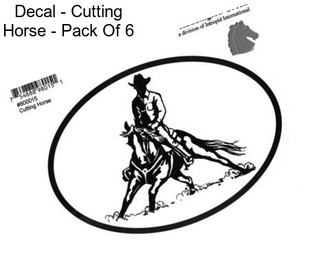Decal - Cutting Horse - Pack Of 6