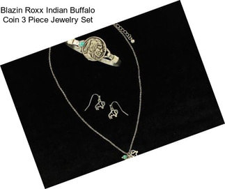 Blazin Roxx Indian Buffalo Coin 3 Piece Jewelry Set