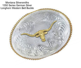 Montana Silversmiths 1350 Series German Silver Longhorn Western Belt Buckle