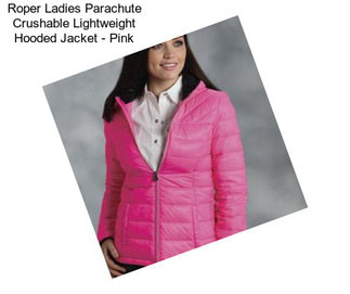 Roper Ladies Parachute Crushable Lightweight Hooded Jacket - Pink