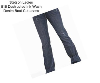 Stetson Ladies 816 Destructed Ink Wash Denim Boot Cut Jeans