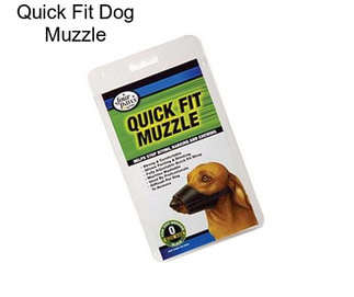 Quick Fit Dog Muzzle