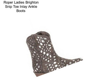 Roper Ladies Brighton Snip Toe Inlay Ankle Boots