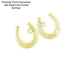 Finishing Touch Horseshoe with Swarovski Crystal Earrings