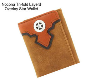 Nocona Tri-fold Layerd Overlay Star Wallet