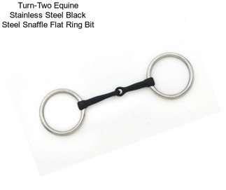 Turn-Two Equine Stainless Steel Black Steel Snaffle Flat Ring Bit