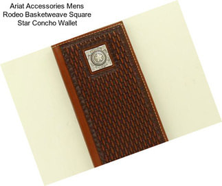 Ariat Accessories Mens Rodeo Basketweave Square Star Concho Wallet