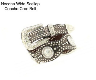 Nocona Wide Scallop Concho Croc Belt