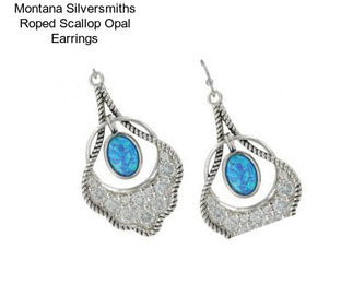 Montana Silversmiths Roped Scallop Opal Earrings
