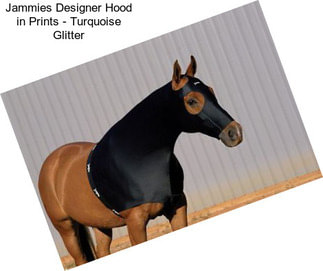 Jammies Designer Hood in Prints - Turquoise Glitter