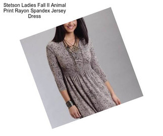 Stetson Ladies Fall II Animal Print Rayon Spandex Jersey Dress