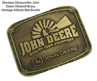 Montana Silversmiths John Deere Windmill Brass Heritage Attitude Belt Buckle