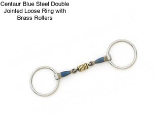 Centaur Blue Steel Double Jointed Loose Ring with Brass Rollers