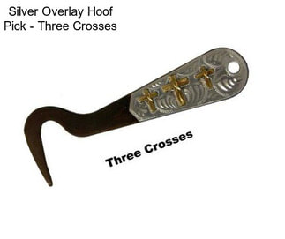 Silver Overlay Hoof Pick - Three Crosses