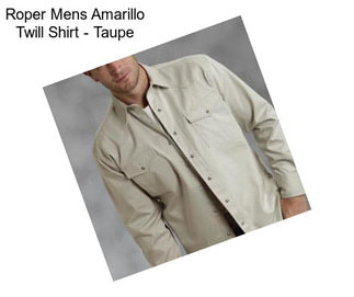 Roper Mens Amarillo Twill Shirt - Taupe