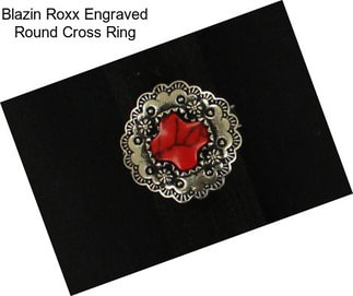 Blazin Roxx Engraved Round Cross Ring