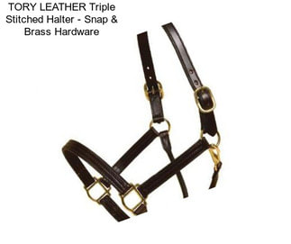 TORY LEATHER Triple Stitched Halter - Snap & Brass Hardware