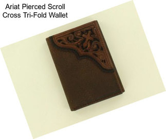 Ariat Pierced Scroll Cross Tri-Fold Wallet