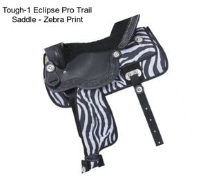 Tough-1 Eclipse Pro Trail Saddle - Zebra Print