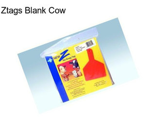 Ztags Blank Cow