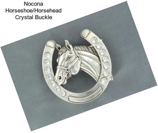 Nocona Horseshoe/Horsehead Crystal Buckle