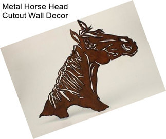 Metal Horse Head Cutout Wall Decor