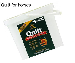 Quitt for horses