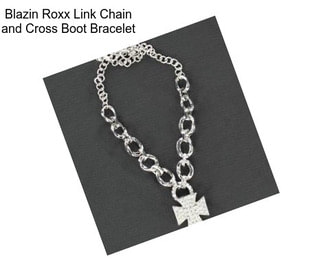 Blazin Roxx Link Chain and Cross Boot Bracelet