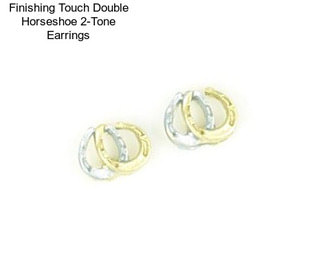 Finishing Touch Double Horseshoe 2-Tone Earrings